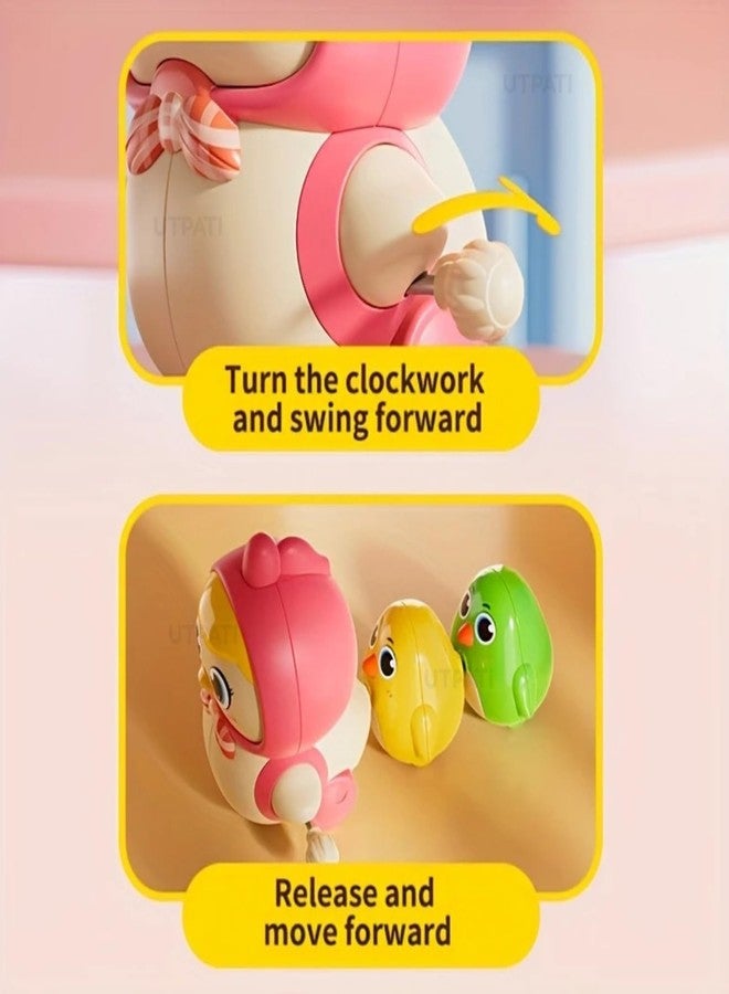UTPATI Chicken Toys for Kids, Swinging Chain String Magnetic Hen with Chick Learning to Crawl Spring Toy, Crawling Wind-up Duck, Walking Chicken Cute Windup Toy for Boys Girls Toddler - Image 5